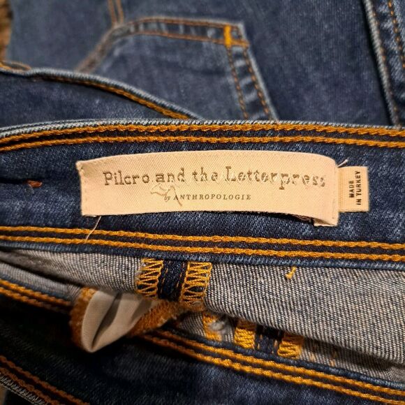 Anthropologie Pilcro And The Letterpress High-Rise Bootcut Jeans Side-Zip Sz 26 - Picture 8 of 12